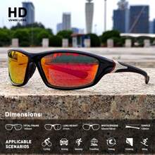 Gafas deportivas polarizadas para hombres, adecuadas para actividades al aire libre como ciclismo, Primavera/Verano/Otoño/Invierno