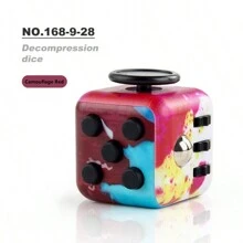Multi-Color Cube/Dice Toy, Creative Stress Relief Toy For Teenagers And Adults, Fidget Desk Decor