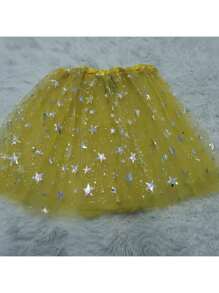 Tulle Skirt With Star Details Carnival Tutu A-9 - 黃色 - 查看 1