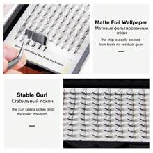 120pcs D Curl Zwellbe Volume 3D/4D/5D/6D/7D/10D/20D Eyelashes Short Stem Pre Made Fans Silk Soft Lash Extension False Mink Individual Lashes Pointy Base Premade Fans Eyelash Extensions. Middle Stem Lashes Extension Premade, Handmade Fans 1box Mix Length - D - View 4