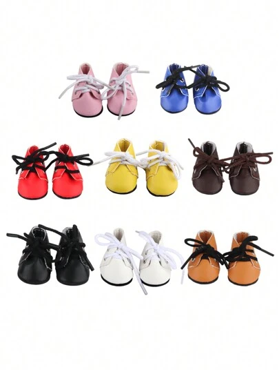 MSYO 1 双 5 厘米娃娃鞋，适合 14 英寸时尚娃娃，可爱系带休闲娃娃运动鞋，多功能，生日/节日礼物玩具