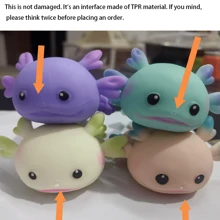 Stretchable And Squeezable Axolotl Toys - Cute Fish Stress - Relieving Soft Animal Toys - Birthday, Easter, Office Gifts
