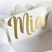 1pc 3-6 Inch Labels, Name Decal, Personalized Custom Name Tag Stickers, Custom Decal Stickers, Name Stickers, Date Stickers, DIY Gifts, Handmade, Handwriting, Wedding Stickers, Gift Stickers. Customizable Holographic Name Stickers For Water Bottles, Lunch Boxes, Personal Items, Glass, Cups, Rolls, Balloons, Calligraphy Stickers, Gift Box Decorations, Custom Text Glitter Name & Word Stickers, Wedding Favors,Warm Ambience, Autumn Home Refresh, Xmas Decoration