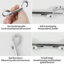 Double Ended Bolt Snap Hooks Heavy Duty Chain Marine Grade Metal Clips Farm Use Bucket Dog Leash Horse Tack - 1 - View 3