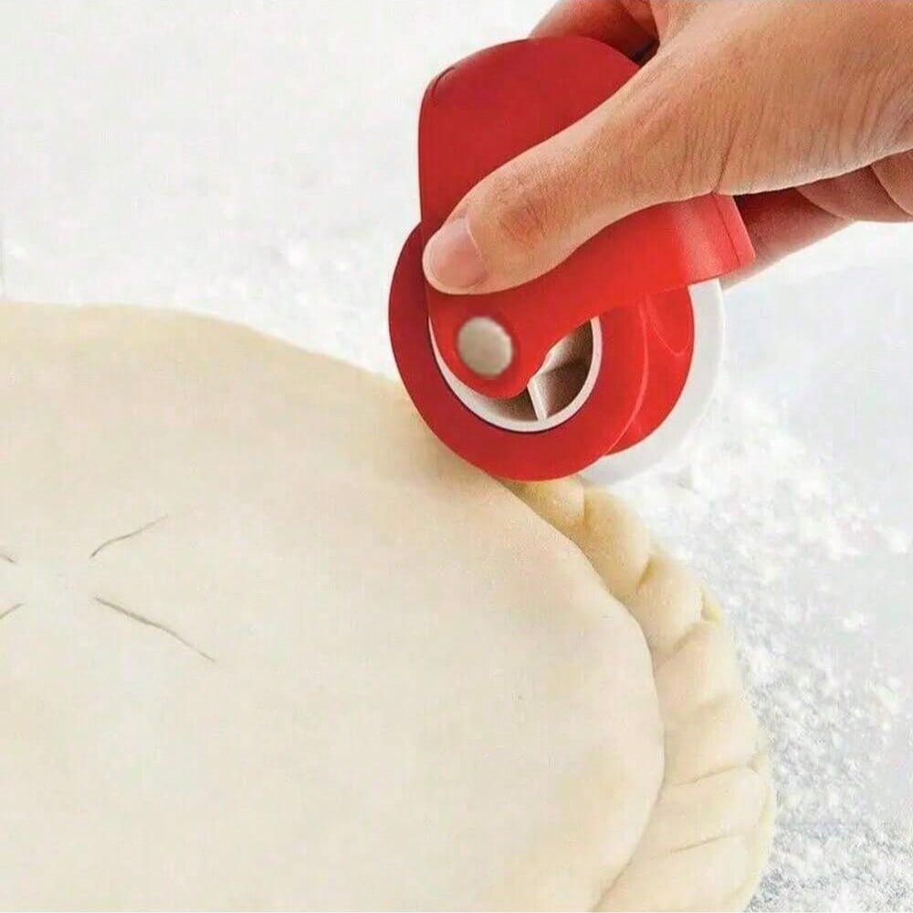 Rueda de corte para repostería de cocina, rodillo para masa de pizza, cortador de rodillo, herramienta de hornear, rueda manual para cortar masa, accesorios y utensilios para el hogar, artículos de Navidad, cocina navideña