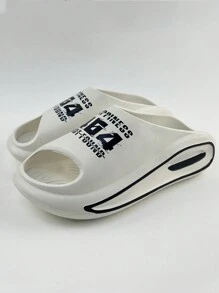 Men's Thicken Sole Slip-On Slides, Fashion Brand Indoor/Outdoor Sports Slippers, Waterproof And Quick-Dry Beach Sandals For Summer