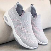 2024 Autumn New Cushioned Air Sole Lightweight Breathable Casual Sport Shoes For Women