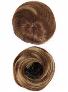 1 件装 4 英寸合成发髻 束带发髻 假发 灵活可调节 棕色黑色金色发髻 马尾辫 女式 - 彩色 - 查看 13