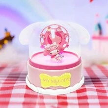 Miniso Sanrio Official Cinnamoroll Wish Lamp | PVC Material | Double Press Color Changing LED Night Light | Two Levels Of Brightness | Music Playback | Rotating Design(1 PC) - Pink - View 5