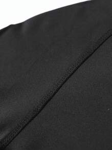 男童压缩运动套装，长袖上衣和长裤，适合篮球或足球训练，吸湿排汗运动服，春季 - 黑色 - 查看 6