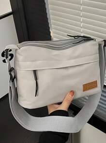 Unisex Bag, Fashionable And Versatile, Shoulder Bag, Multi Compartment Crossbody Bag, Nylon Fabric Anti Splash, Shoulder Crossbody Bag Spring School Supplies Purse Sling Bag