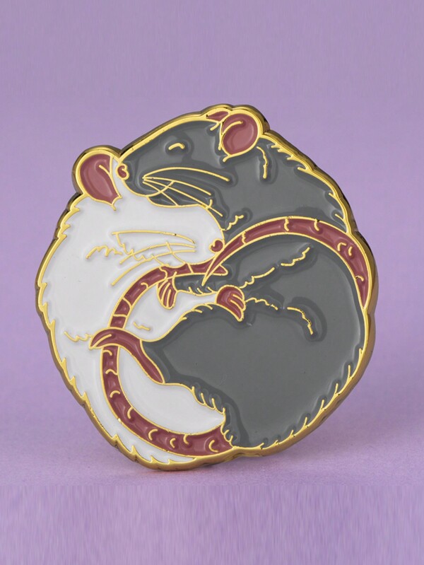Mouse Enamel Chest Badge, Made Of Zinc Alloy, Men's Fashion Accessory, Novel Clothing Buttons And Brooches, Perfect Holiday Birthday Gift For Animal Lovers Pin For Clothes Bag Charm Backpack For School Kpop Teacher Supplies Bag Charms Cute Office Accessories Shirts Jacket Jewelry Halloween Autumn-Winter Accessories,Suitable For Teens, Youth,Men,Casual, Outdoor, Athletic, Vacation, Graduation Gifts, Birthday, Daily Wear Clothes Pin Funny Teacher Gifts00 Costume Accessories Christmas Men Gifts Bag Pins