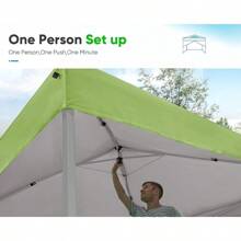 Carpa plegable impermeable de 8x8 con paredes laterales y ventanas enrollables - Verde - Ver 2