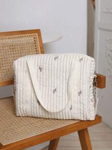 Diaper Bag Tote, Maternity Bag, Travel Diaper Tote, Multifunction Baby Bag, Baby Nappy Bags, Messenger Bag 1pc Large Capacity Baby Stroller Storage Hanging Bag For Traveling, Mommy Bag - Multicolor - View 5