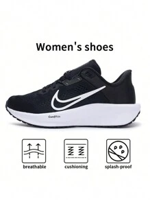 Nike Zapatos para correr en carretera para mujeres Quest 6, zapatos de running cómodos FD6034-001 - Negro/Blanco/Gris hierro - Ver 1