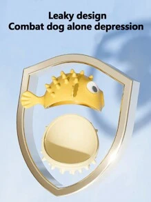 New Pet Puffer Fish Chew Toy, Dog Teething Anti-Bite Toy, Self-Entertainment Stress Relief Teeth Cleaning Food Puzzle Toy - Yellow - View 5