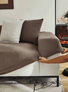 1 件装提花沙发套客厅加厚弹力防脏沙发套家用沙发垫罩家居装饰 - 咖啡棕 - 查看 6