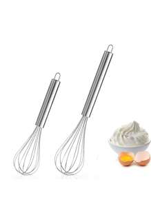 3 Packs Stainless Steel Whisk For Cooking, Thick Wire Wisk & Strong Handles, Egg Frother For Cooking, Blending, Whisking, Beating And Stirring - Multicolor - View 10