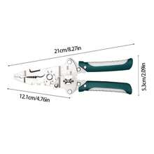 1pc Wire Stripper Forldable, Multifunctional Metal Lock Cutting Sharp Wire Cutting Pliers, Time-Saving Squeegee Tool With Adhesive Handle, Used For Household Appliance Repair, Mechanical Repair, Electrician Wire Cutting, Crimping, Splitting, Winding And More.
