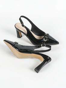 2025 Nou Vârf ascuțit Confortabil Elegant Culoare uni Simplu Sexy Mary Jane Patru anotimpuri Tocuri înalte potrivite pentru petreceri asortate Banchet de nuntă Toc gros Pantofi cu vamp scăzut