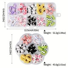 Sanrio 35/50pcs Cute Cartoon Animal Jewelry Making Kit - Sanrio Characters Themed (Kitty, My Melody, ) 3D Resin Pendant Charms, Suitable For DIY Necklace, Earrings, Keychain, Bracelet, Phone Case, Decor, Assorted Color And Design
