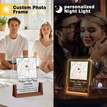 情人节个性化装饰：为情侣特殊时刻准备的有意义的礼物，为情侣各种特殊时刻、周年纪念日、生日或只是一个庆祝他们爱情的随机日子准备的一份很棒的礼物。独特的夜灯。 - 均碼 - 查看 6