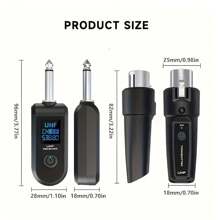 LMBGM A11 Wireless XLR Transmitter & Receiver: Connect Your Microphones Wirelessly With XLR Adapters For Dynamic And Condenser Mics - Black - View 10