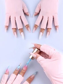 美甲紫外线手套：专业美甲紫外线手套，用于凝胶美甲，抗 UVA 和 UVB 手套，用于凝胶美甲灯，露指紫外线手套，用于凝胶美甲，防止手部受到紫外线伤害，抗紫外线指甲手套，紫外线凝胶防护手套，露指美甲，美甲工具，LED 灯，美甲烘干机，辐射手，美甲用品，美甲工具，美甲工具，返校，指甲，按压指甲用美甲工具 - 彩色 - 查看 7