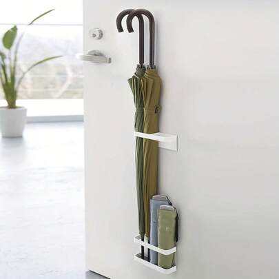 1pc Minimalist Creative Wall-Mounted Fully Metal Umbrella Storage Rack