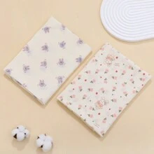 2pcs Swaddle Blankets, Soft Lightweight Infant Newborn Receiving Blanket, Multi-Purpose For Baby Girls & Boys, 31.5" X 31.5", Versatile For Bedding, Bath, Stroller, All Seasons