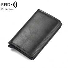 男士防盗钱包，男士信用卡夹，多功能自动弹出式信用卡夹，金属名片夹，商务男士防盗防消磁银行卡夹，男士钱包，迷你钱包，钱包，RFID钱包，卡夹 - 彩色 - 查看 13