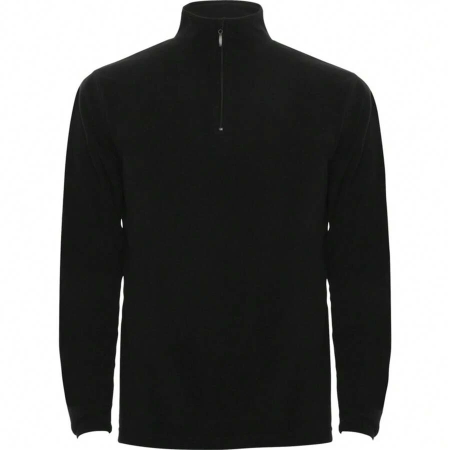 Roly Mens Himalaya Quarter Zip Fleece Jacket (Solid Black) - 155gsm 100% Polyester - Black - View 1