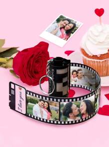 1 pieza Llavero personalizado de película para parejas con foto y texto. Llavero personalizado de pareja con película fotográfica. Llavero personalizado de película fotográfica. Llavero personalizado con imagen. Llavero de rollo de película de la cámara personalizado. Regalo de llavero de rollo de película de la cámara para novio, novia, recuerdo, cumpleaños, pareja, aniversario, Día de San Valentín, regalo para ella, él, mamá, papá, esposa, esposo, amigo