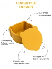 PopLittleOne 1 st. Baby Siliconen Servies Leuke Cartoon Beer Vorm Baby Snack Box Eet Training Babyspullen Draagbare Baby Maaltijd Tray