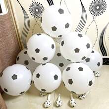 12/20/25pcs/Set Football Themed Latex Balloons, 12 Inch, Birthday Party, Match Victory Celebration Decorations