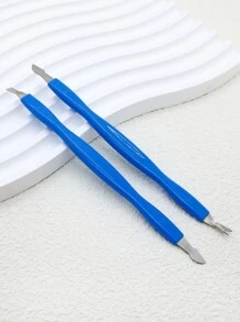10/20 stuks set nieuwe plastic dubbele kop nagelriemduwer & roestvrijstalen V-vormige schraper, voetverzorging dode huid verwijderaar tools, meerkleurige opties voor thuisgebruik en professionele nageltechnicus
