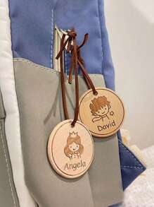 Etiquetas colgantes, tazas y mochilas escolares personalizadas y personalizadas que son a prueba de pérdida