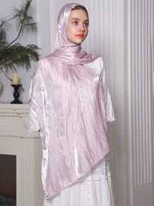 1pc Smooth Silk-Feel Women Spring/Summer Scarf, Suitable For Daily Wear, Beach, Outdoor, Beach Party, Performance, Fashion Versatile Shawl