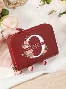 Burgundrote Tasche Charlie Rotwein Roter Umschlag Modische und hochwertige Kartenetui Tasche Leicht zu tragen Münztasche mit mehreren Fächern Reißverschluss Multi-Slot Einfache Kreditkartenfächer Multifunktions Damenbrieftasche Kartentasche Mini Geldbörse Geldbeutel Kartenetui