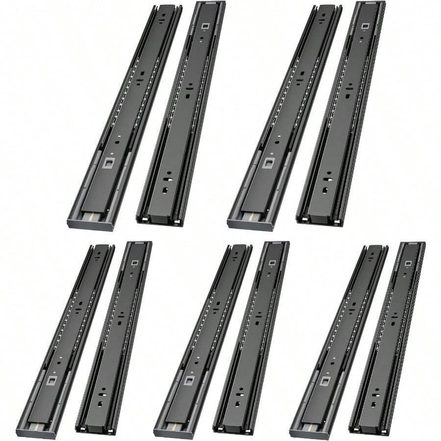 AOLISHENG 5 Pair Soft Close Drawer Runners Drawer Slides 600mm Heavy ...