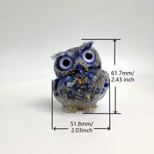 1pc Resin Mold Natural Crystal Chip Stone Handcrafted Owl Resin Figurines Collectibles Of Colorful Owl Gifts And Desktop Decoration For Home Interior Space And Reiki Animal Sculpture Shelf Accents Ornament For Home Office Decor Purple Home Decor