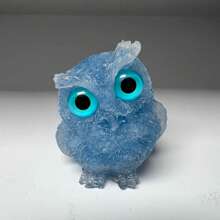 1pc Resin Mold Natural Crystal Chip Stone Handcrafted Owl Resin Figurines Collectibles Of Colorful Owl Gifts And Desktop Decoration For Home Interior Space And Reiki Animal Sculpture Shelf Accents Ornament For Home Office Decor Purple Home Decor