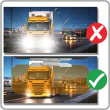 Car Sun Visor, Day & Night Anti-Glare Rearview Mirror, Car Interior Accessories For Anti-Dazzle From Headlights - A - View 6