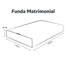 Cubre Colchón Protector Matrimonial Con Cierre protección para el colchón completa Cubre Colchón Protector con Cierre silenciosa, Lavable a máquina, Suave para Dormir cómodamente por la Noche - Gris - Ver 2