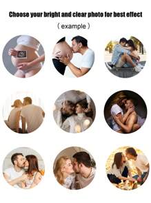 Collar personalizado con colgante de acero inoxidable de doble capa con proyección de foto personalizada, regalo para el Día de San Valentín, amigos, novia, esposa, madre, en negro, plateado, dorado, elegante, colorido, vintage, sencillo, unisex, casual, lindo, personalizado, único, regalo ideal para él, regalo ideal para ella, él, novio, novia, papá, mamá, familia, amigos, para aniversarios, para cumpleaños, para graduación, para baile de graduación, para fiestas