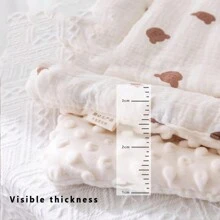 1pc Baby Stroller Plush Warm Cushion, Cartoon Printed Soft & Comfortable Clean Pad, Fur Lining Stroller & Car Seat Pad, Suitable For All Seasons