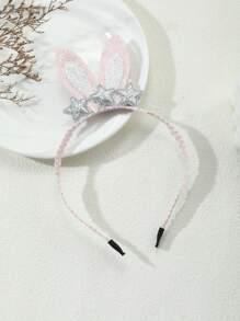 Cute 3D Flower Bunny Ear Headband, Easter