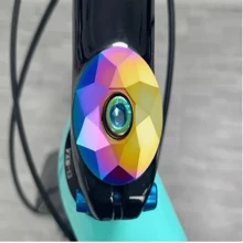 Bicycle Headset Top Cap With 3D Diamond Face Cover, Colorful Sunflower Design For Mountain Bike, Road Bike