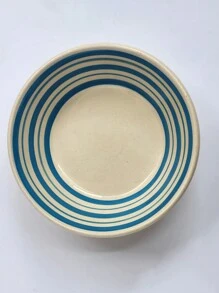 Plato Pozolero Color Franja Azul (12 pza) - Azul - Ver 3