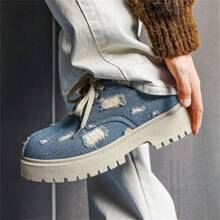 2024 New Autumn/Winter Low-Cut Boots For Men, Retro Workwear Shoes, Thick Sole, Versatile Leather Shoes